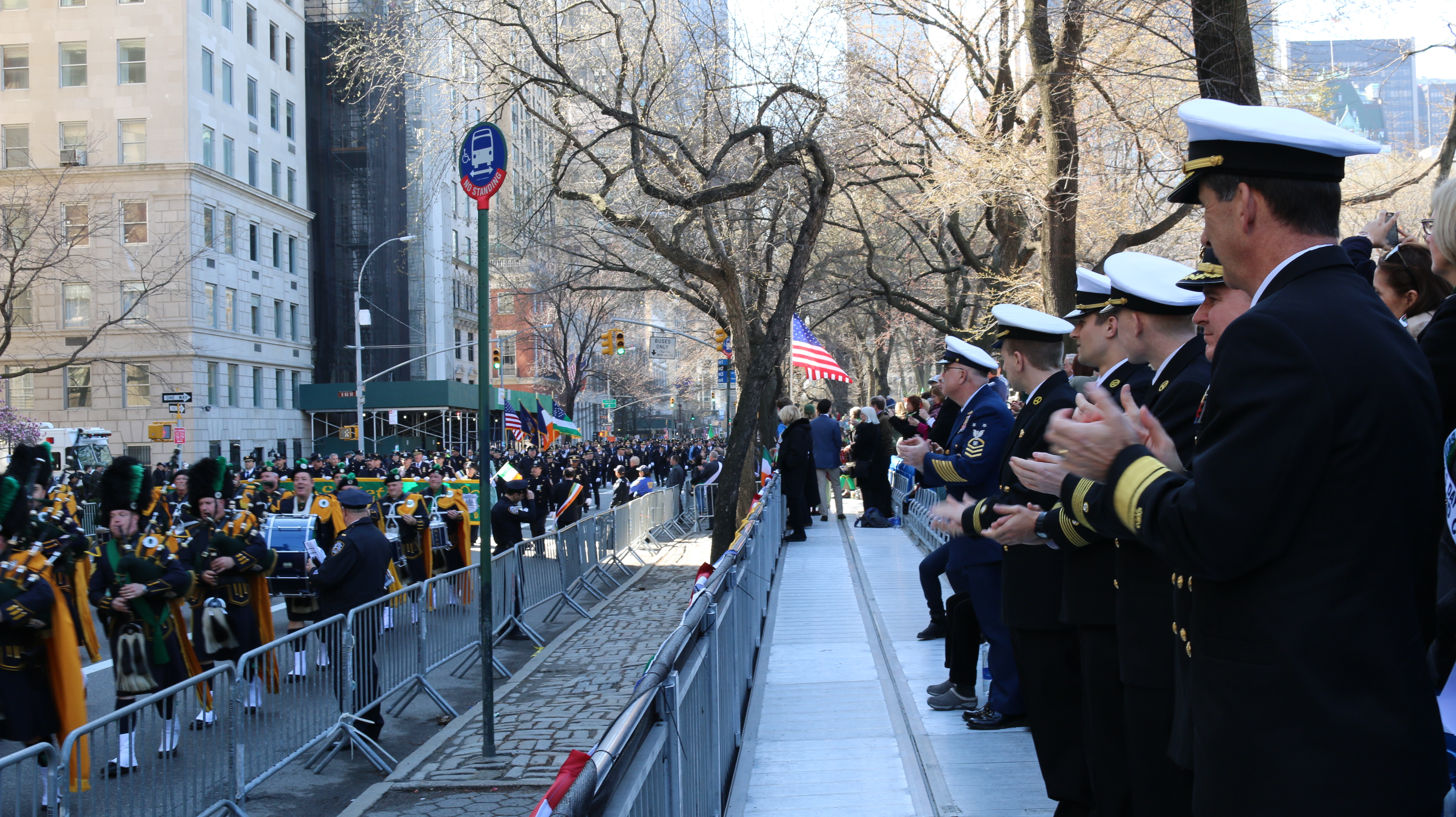USMMA Superintendent, Dean and Regimental Staff at Military Reviewing Stand
