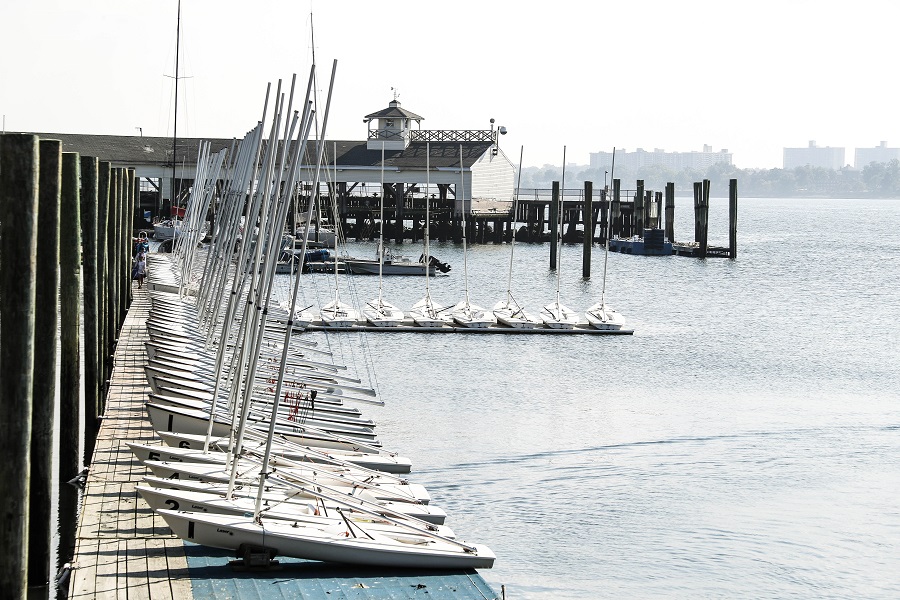 Dinghies on Dock