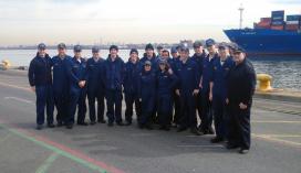 CDR Emil Muccin and CDR Peter Schenider with Future Deck Officers CDR Emil Muccin and CDR Peter Schenider with future Deck Officers
