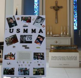 CAPT Baumgart Memorial Service Photo of memorial poster displayed in Mariner’s Memorial Chapel