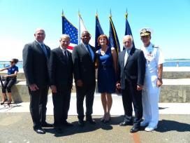 Acting Administrator Jaenichen, Congressman Israel, Secretary Foxx, Mrs. Helis, Congressman Bishop, RADM Helis Acting Administrator Jaenichen, Congressman Israel, Secretary Foxx, Mrs. Helis, Congressman Bishop, RADM Helis