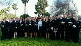 Midshipmen with LT Boyle at WOW Midshipmen with LT Boyle at WOW